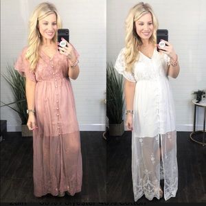 Entro Blush Lace Maxi